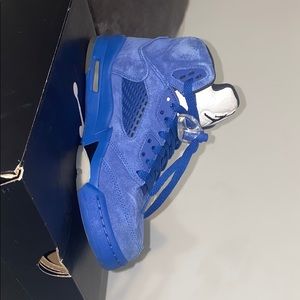 Jordan retro 5 blue suede